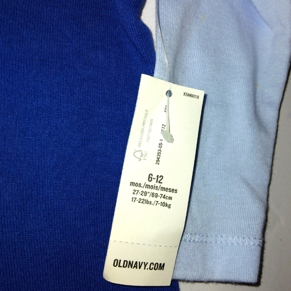 L@@K! NWT OLD NAVY Blue "I LOVE MY PAPA(W)" 6-12mo. Long Sleeve Romper Outfit - Picture 7 of 15